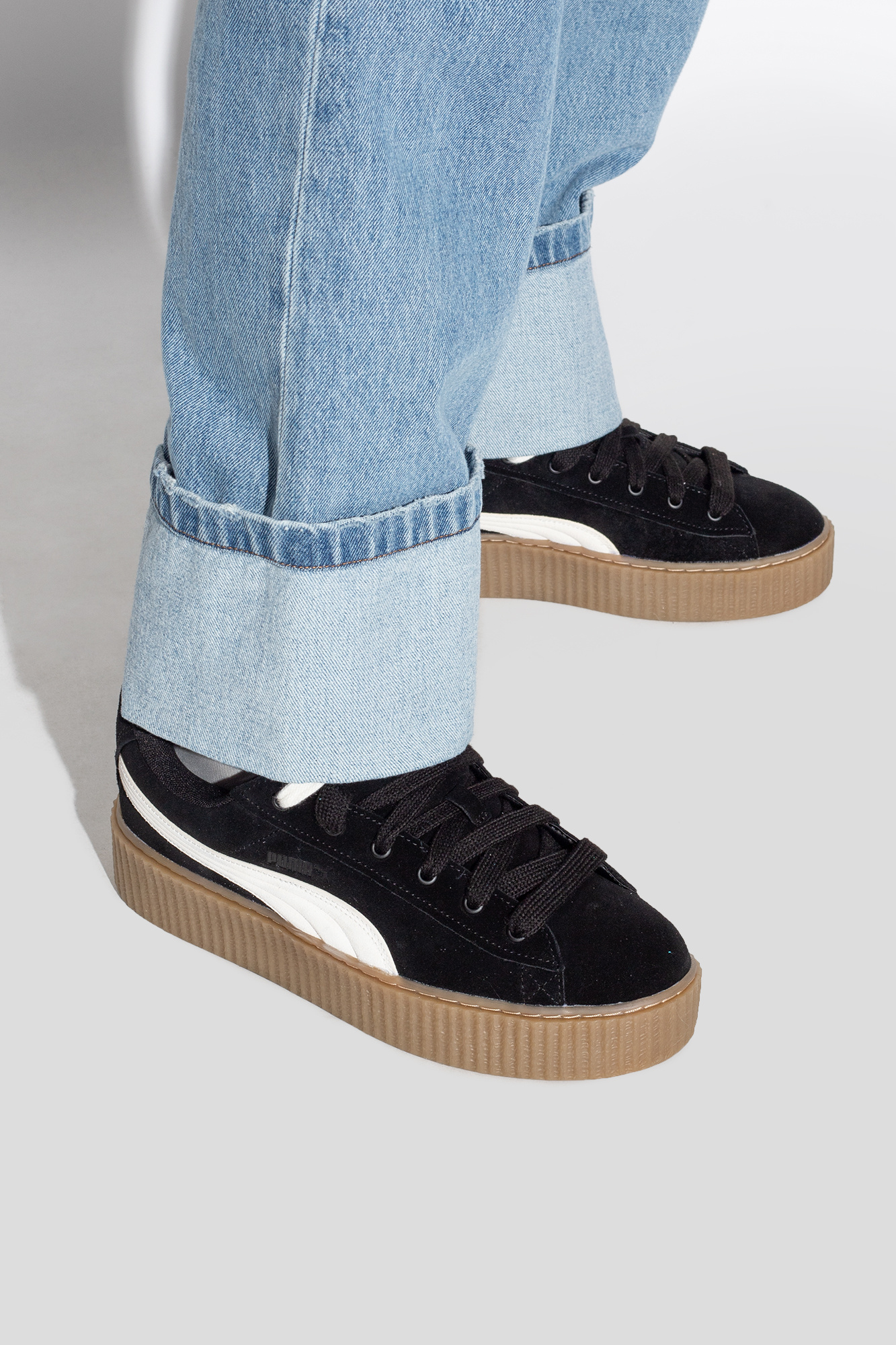 Puma basket platform perf on sale gum